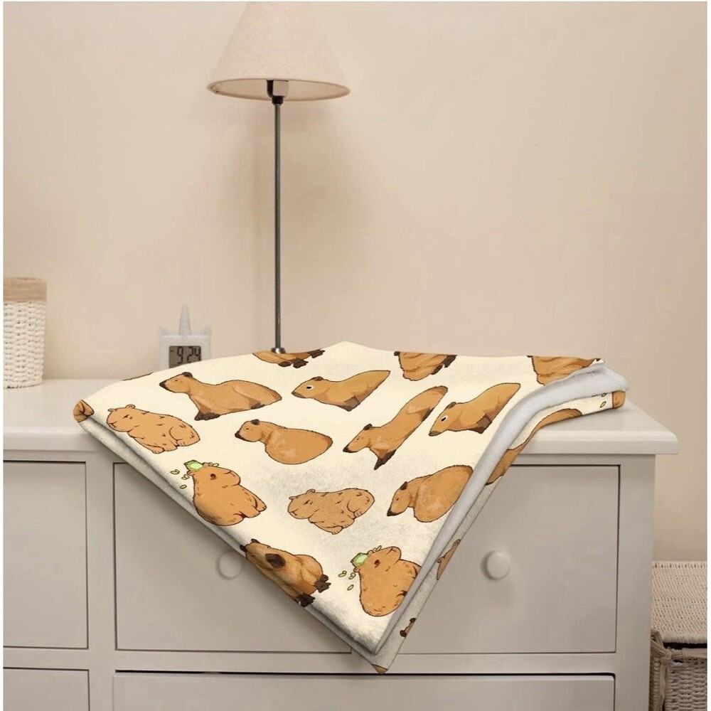 Capybaras Blanket Gift for Girls Boys Kids-40x50 Inches Soft Flannel Blankets... - Picture 8 of 8